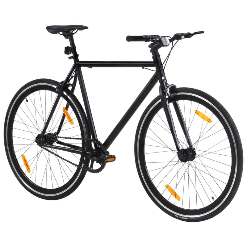 Afbeelding laden in galerijviewer, Vidaxl fiets met vaste versnelling 700 c 55 cm zwart
