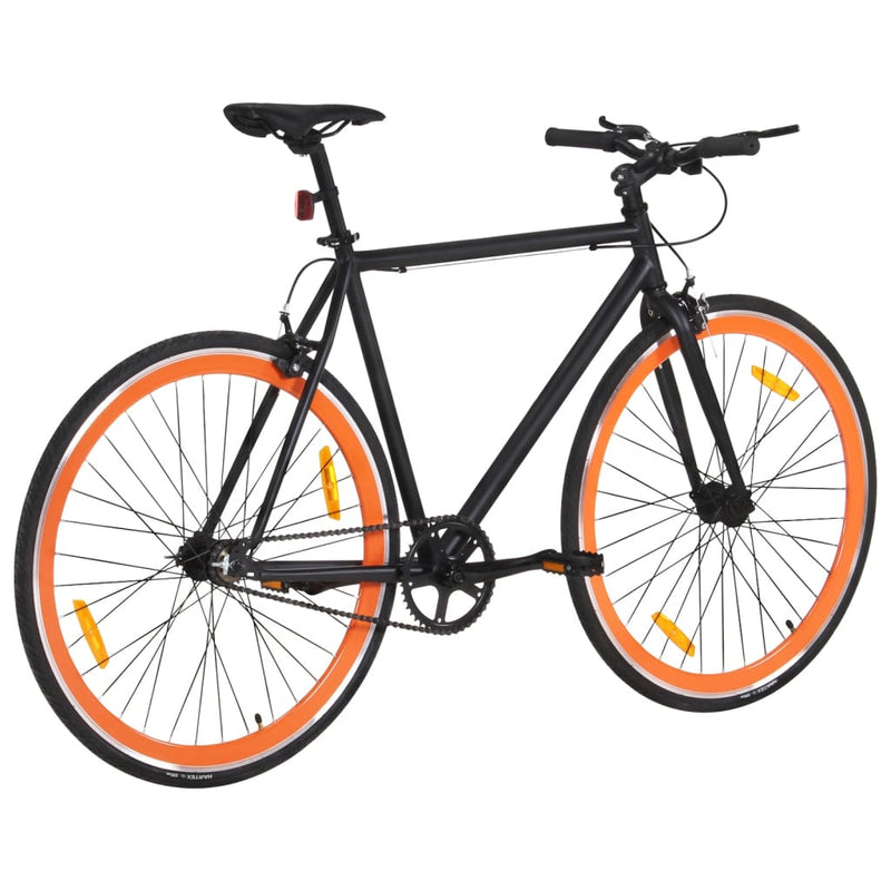 Afbeelding laden in galerijviewer, Vidaxl fiets met vaste versnelling 700 c 51 cm zwart en oranje
