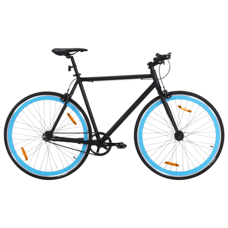 Afbeelding laden in galerijviewer, Vidaxl fiets met vaste versnelling 700 c 59 cm zwart en blauw
