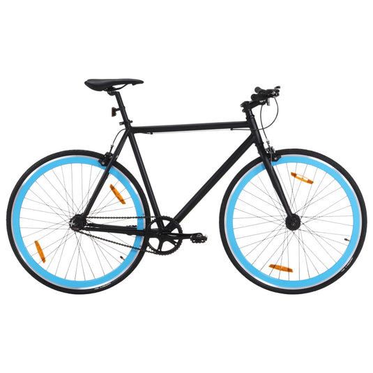 Vidaxl fiets met vaste versnelling 700 c 59 cm zwart en blauw