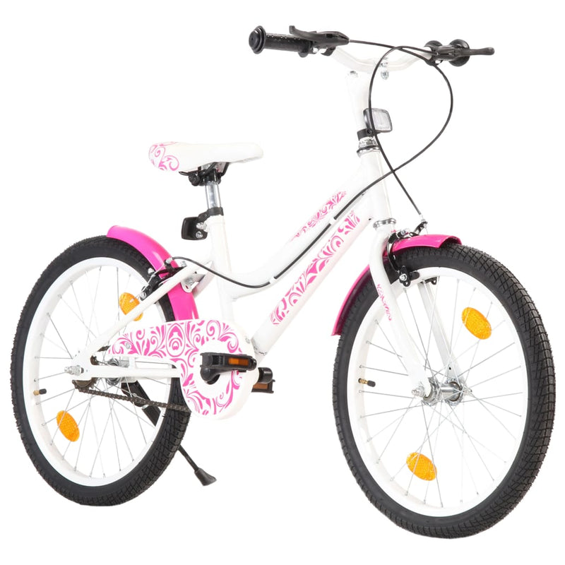 Afbeelding laden in galerijviewer, VidaXL Kinderfiets 20 inch roze en wit
