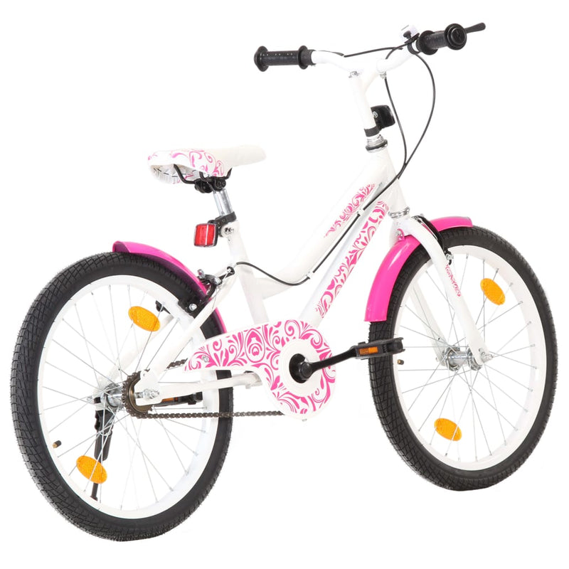 Afbeelding laden in galerijviewer, VidaXL Kinderfiets 20 inch roze en wit
