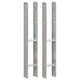 Vidaxl grondankers 2 st 8x6x60 cm gegalvaniseerd staal zilverkleurig