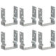 Vidaxl grondankers 6 st 12x6x15 cm gegalvaniseerd staal zilverkleurig