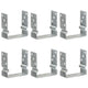 Vidaxl grondankers 6 st 14x6x15 cm gegalvaniseerd staal zilverkleurig