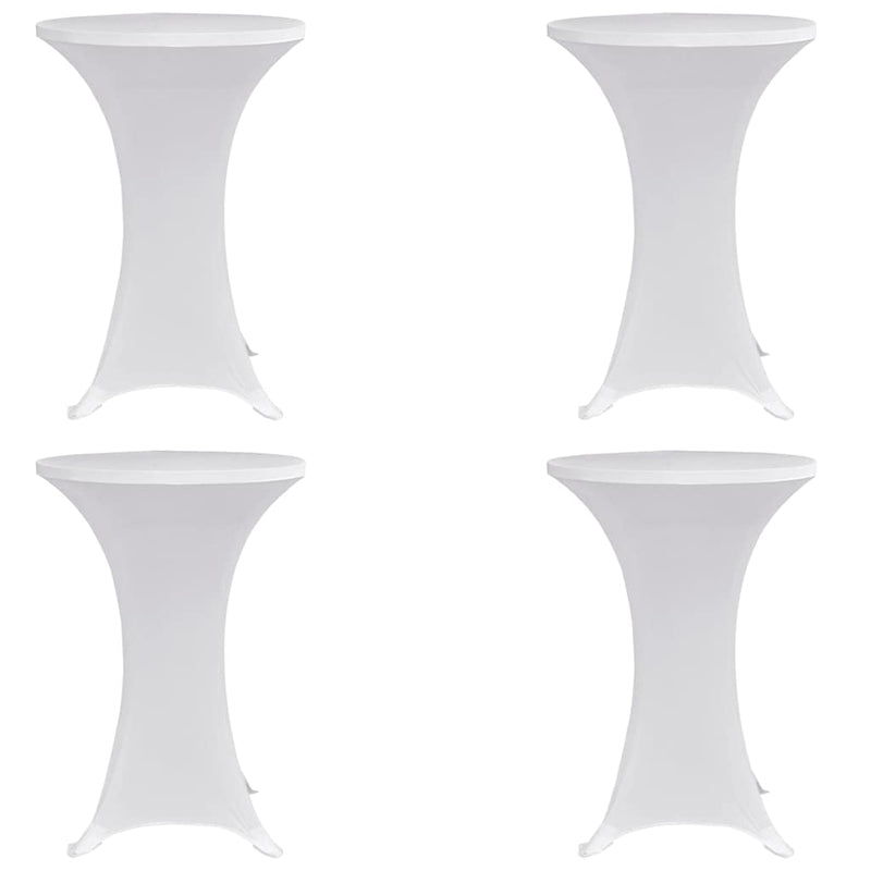 Afbeelding laden in galerijviewer, Vidaxl statafelhoes 4 st stretch ø80 cm wit
