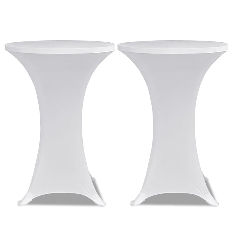 Afbeelding laden in galerijviewer, Vidaxl statafelhoes 4 st stretch ø80 cm wit
