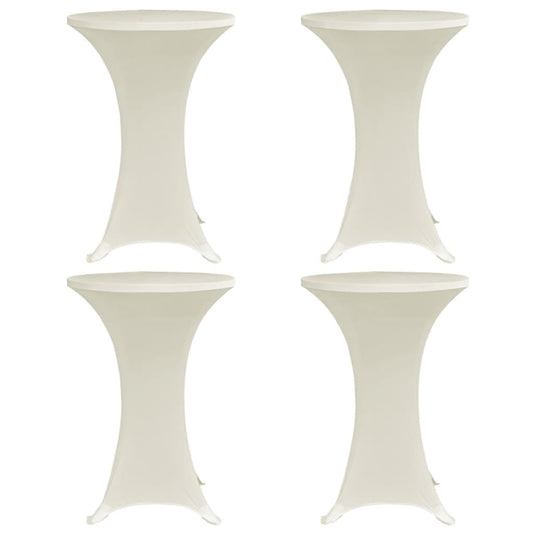 Vidaxl statafelhoes 4 st stretch ø60 cm crème