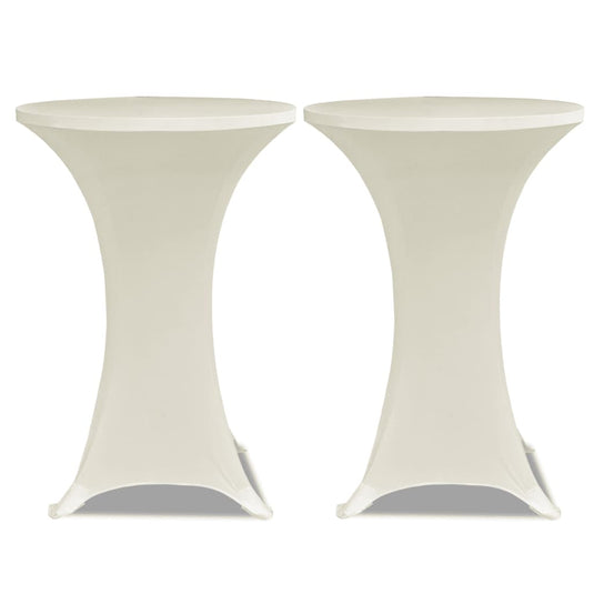 Vidaxl statafelhoes 4 st stretch ø60 cm crème
