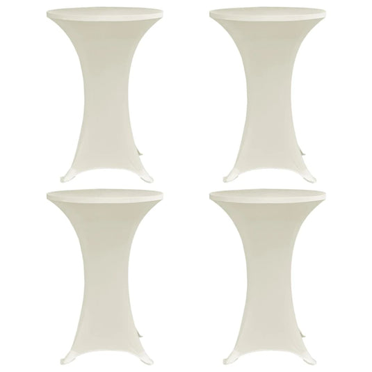Vidaxl statafelhoes 4 st stretch ø70 cm crème