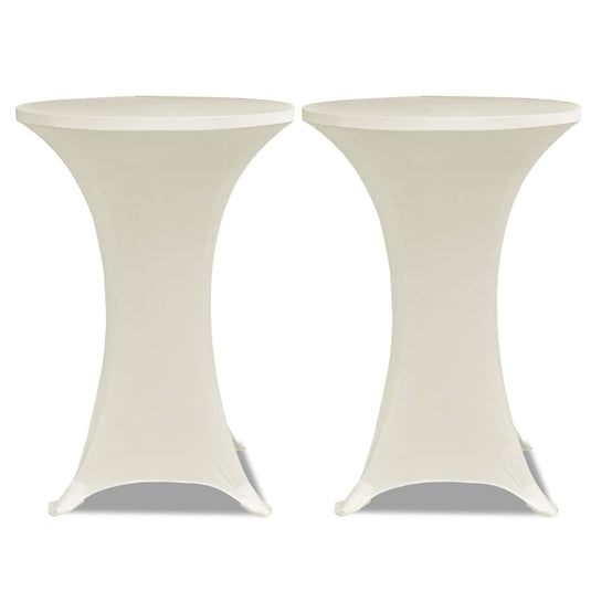 Vidaxl statafelhoes 4 st stretch ø70 cm crème