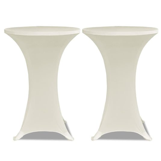 Vidaxl statafelhoes 4 st stretch ø70 cm crème