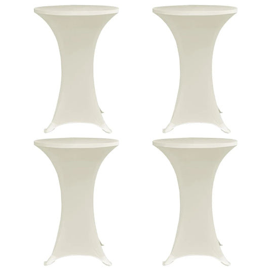 Vidaxl statafelhoes 4 st stretch ø80 cm crème