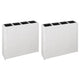 VidaXL Plantenbak verhoogd met 4 potten 2 st poly rattan wit