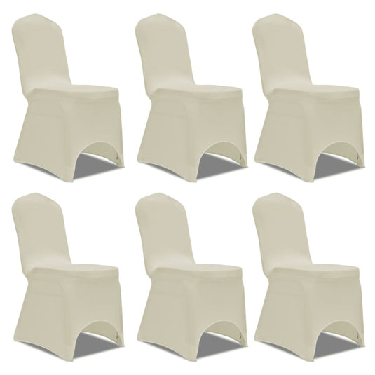 Vidaxl stoelhoezen stretch 12 st crème