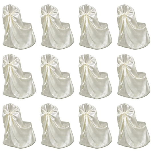 Vidaxl stoelhoes voor bruiloft 12 st crème