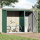 Vidaxl brandhoutschuur 245x98x159 cm gegalvaniseerd staal groen