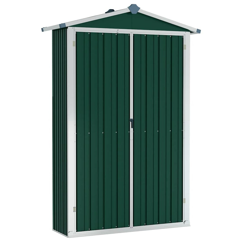 Afbeelding laden in galerijviewer, Vidaxl tuinschuur 116x45x175 cm gegalvaniseerd staal groen
