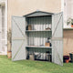 Vidaxl tuinschuur 116x45x175 cm gegalvaniseerd staal grijs