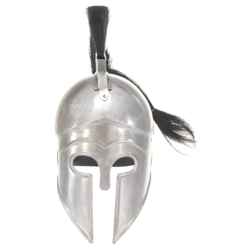 Afbeelding laden in galerijviewer, Vidaxl soldatenhelm grieks replica larp staal zilverkleurig
