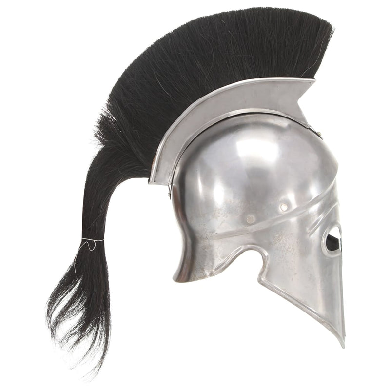 Afbeelding laden in galerijviewer, Vidaxl soldatenhelm grieks replica larp staal zilverkleurig
