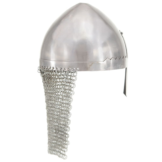 Vidaxl ridderhelm replica larp staal zilverkleurig