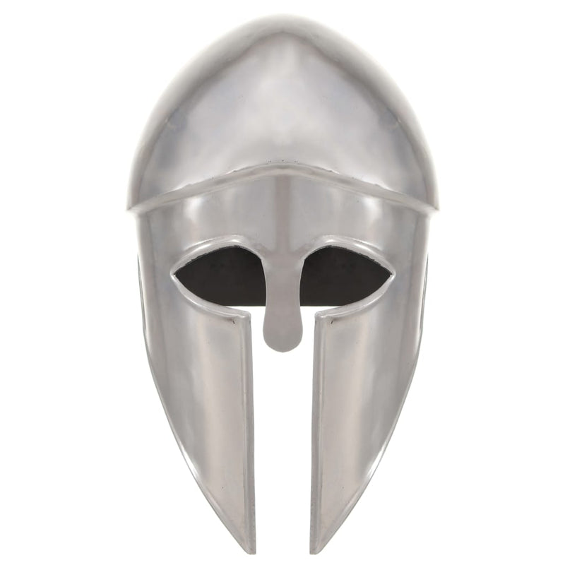 Afbeelding laden in galerijviewer, Vidaxl soldatenhelm grieks replica larp staal zilverkleurig
