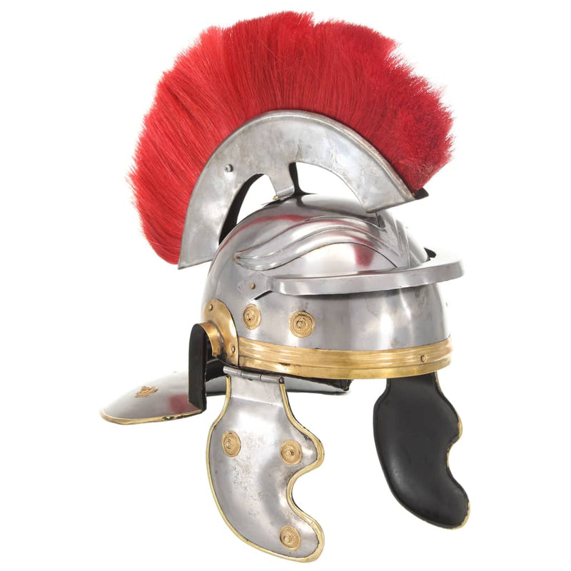 Afbeelding laden in galerijviewer, Vidaxl soldatenhelm romeins replica staal zilverkleurig

