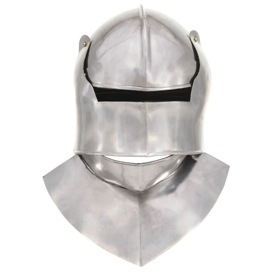 Vidaxl ridderhelm middeleeuws replica larp staal zilverkleurig
