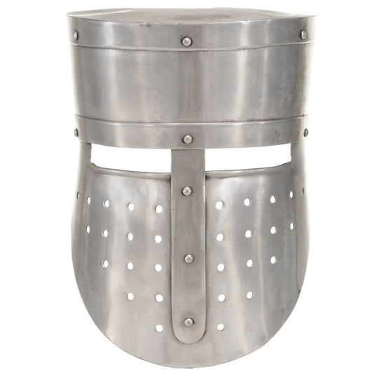 Vidaxl ridderhelm middeleeuws replica larp staal zilverkleurig