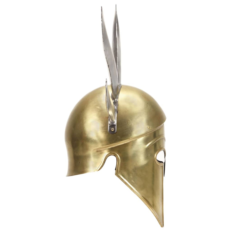 Afbeelding laden in galerijviewer, Vidaxl soldatenhelm grieks replica larp staal messingkleurig
