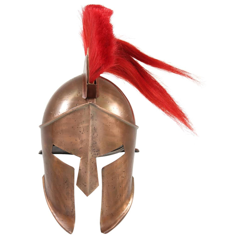Afbeelding laden in galerijviewer, Vidaxl soldatenhelm grieks replica larp staal koperkleurig
