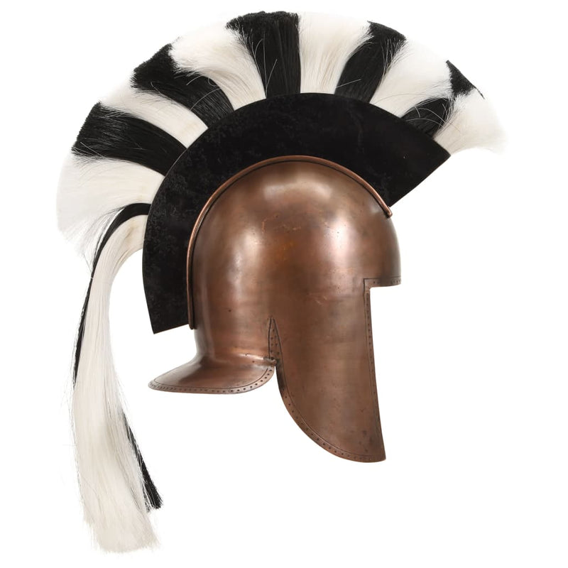 Afbeelding laden in galerijviewer, Vidaxl soldatenhelm grieks replica larp staal koperkleurig
