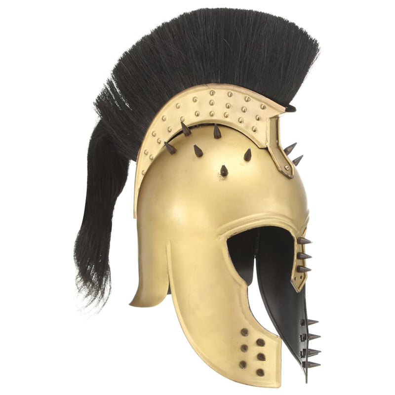 Afbeelding laden in galerijviewer, Vidaxl soldatenhelm grieks replica larp staal messingkleurig
