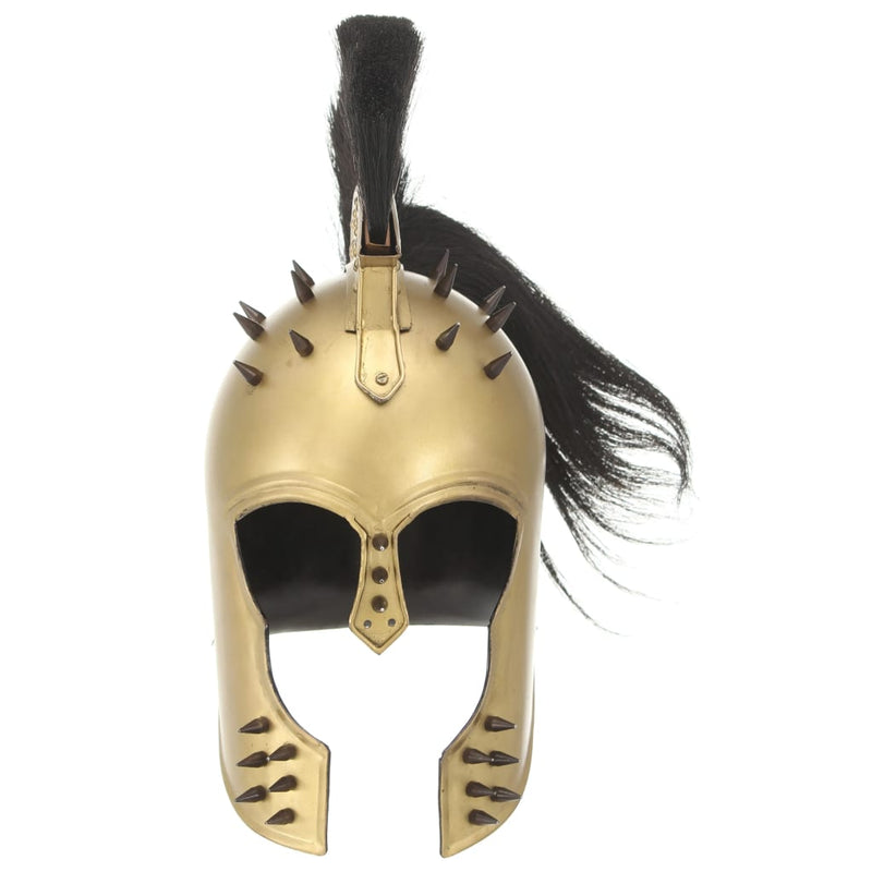 Afbeelding laden in galerijviewer, Vidaxl soldatenhelm grieks replica larp staal messingkleurig
