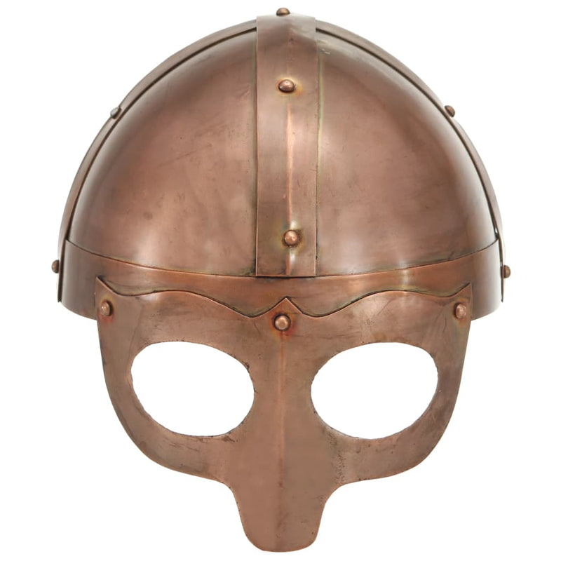 Afbeelding laden in galerijviewer, Vidaxl vikinghelm replica larp staal koperkleurig
