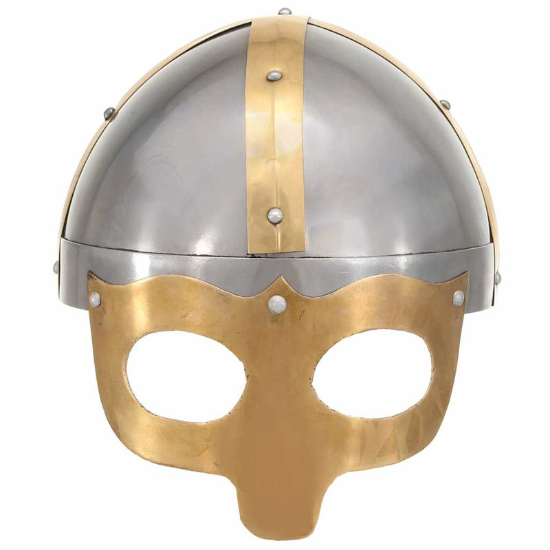 Afbeelding laden in galerijviewer, Vidaxl vikinghelm replica larp staal zilverkleurig
