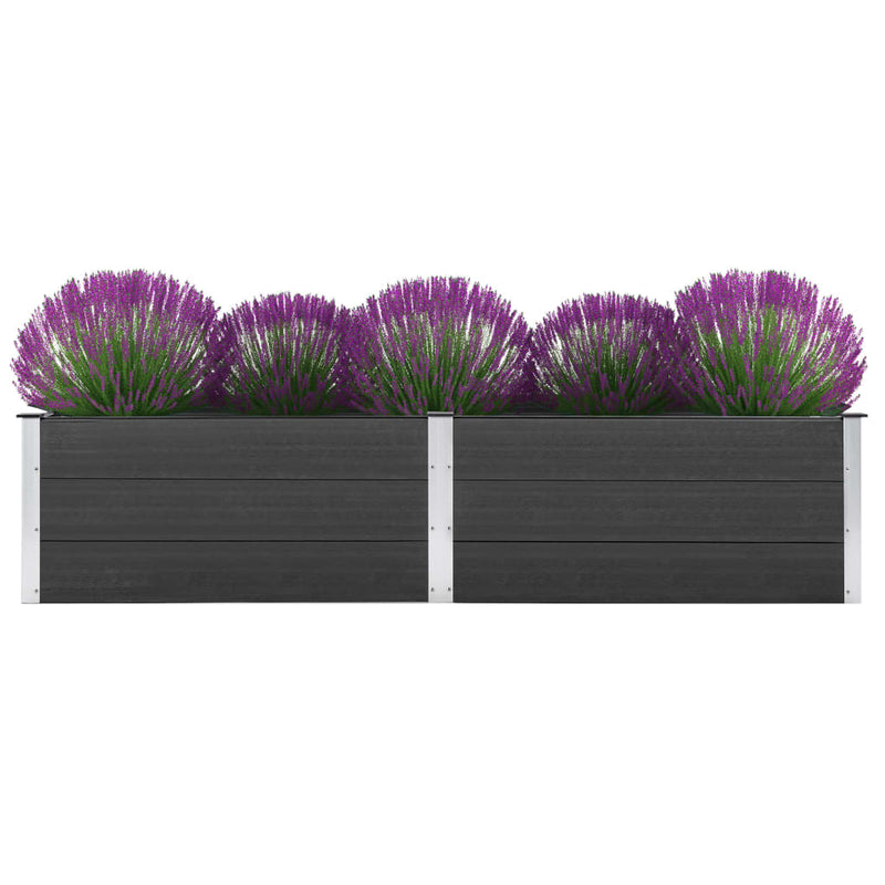 Afbeelding laden in galerijviewer, VidaXL Plantenbak verhoogd 250x50x54 cm HKC grijs
