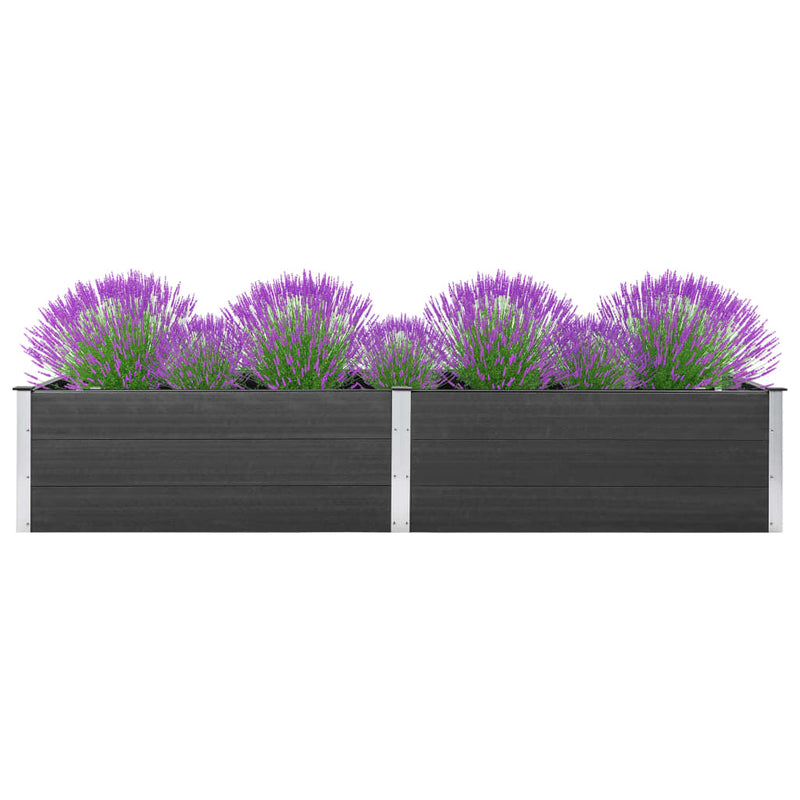 Afbeelding laden in galerijviewer, VidaXL Plantenbak verhoogd 300x100x54 cm HKC grijs
