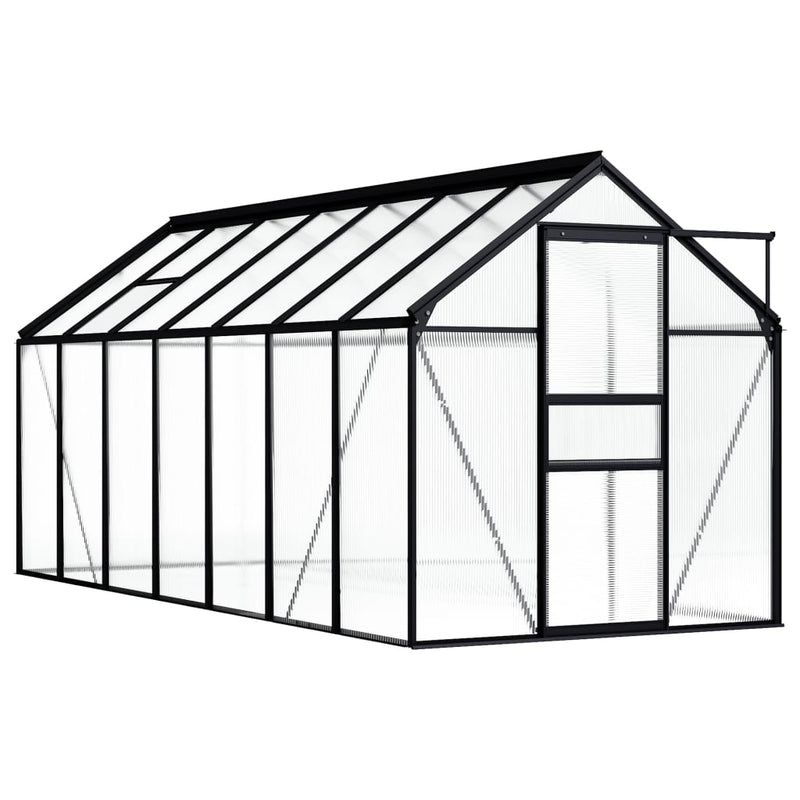 Afbeelding laden in galerijviewer, VidaXL Tuinkas 8,17 m³ aluminium antracietkleurig
