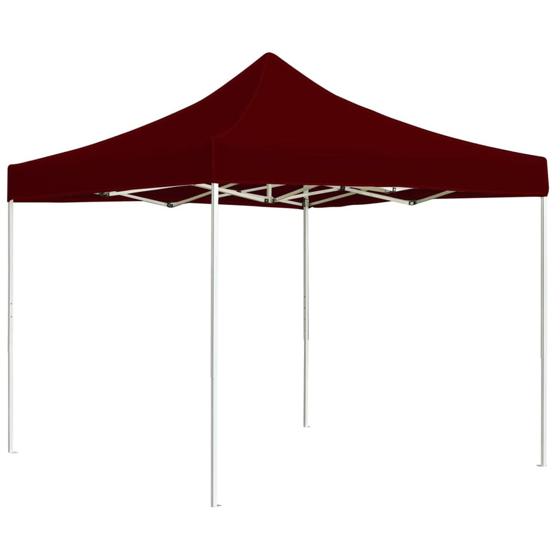 Afbeelding laden in galerijviewer, Vidaxl partytent professioneel inklapbaar 2x2 m aluminium bordeauxrood
