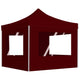 Vidaxl partytent inklapbaar met wanden 2x2 m aluminium bordeauxrood