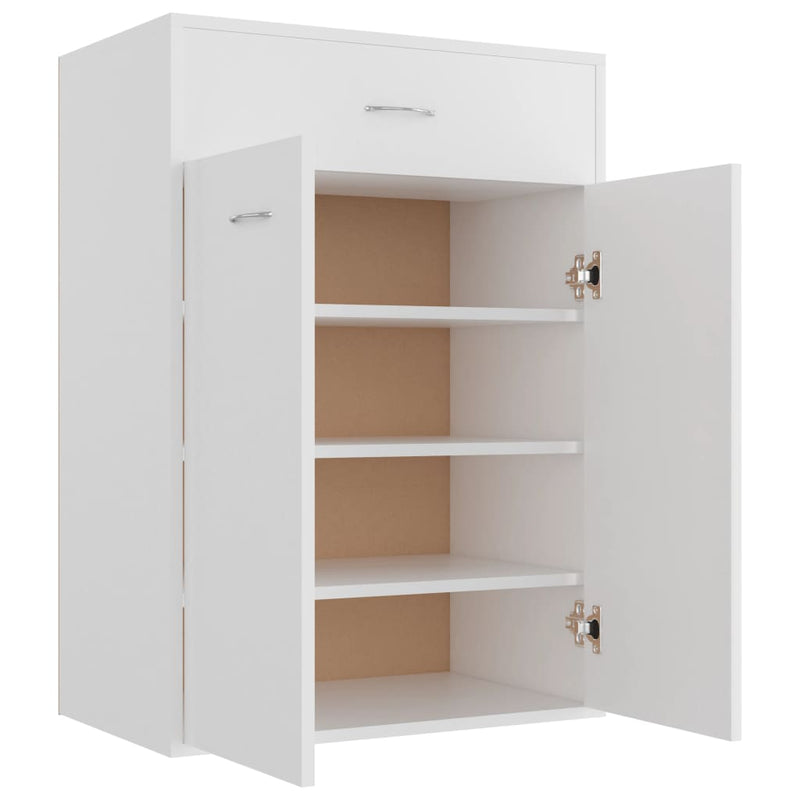 Afbeelding laden in galerijviewer, Vidaxl schoenenkast 60x35x84 cm bewerkt hout wit
