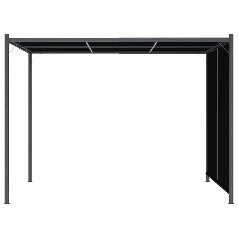 Afbeelding laden in galerijviewer, VidaXL Pergola met uittrekbaar dak 3x3 m antraciet
