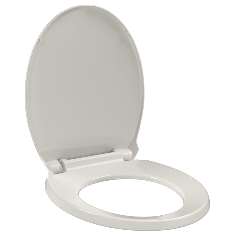Afbeelding laden in galerijviewer, Vidaxl toiletbril soft-close ovaal lichtgrijs
