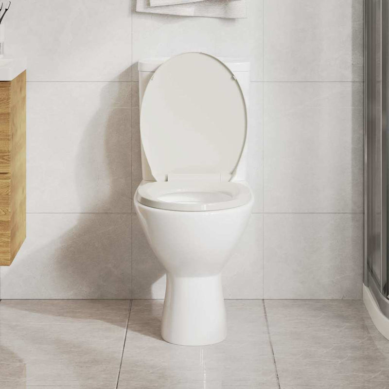 Afbeelding laden in galerijviewer, Vidaxl toiletbril soft-close ovaal lichtgrijs
