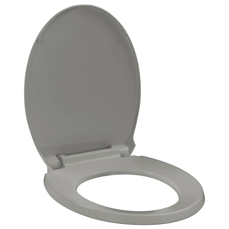 Afbeelding laden in galerijviewer, Vidaxl toiletbril soft-close ovaal grijs
