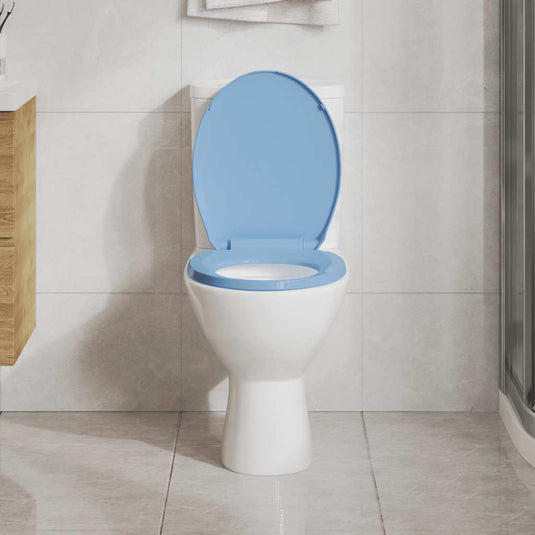 Vidaxl toiletbril soft-close en quick-release ovaal blauw