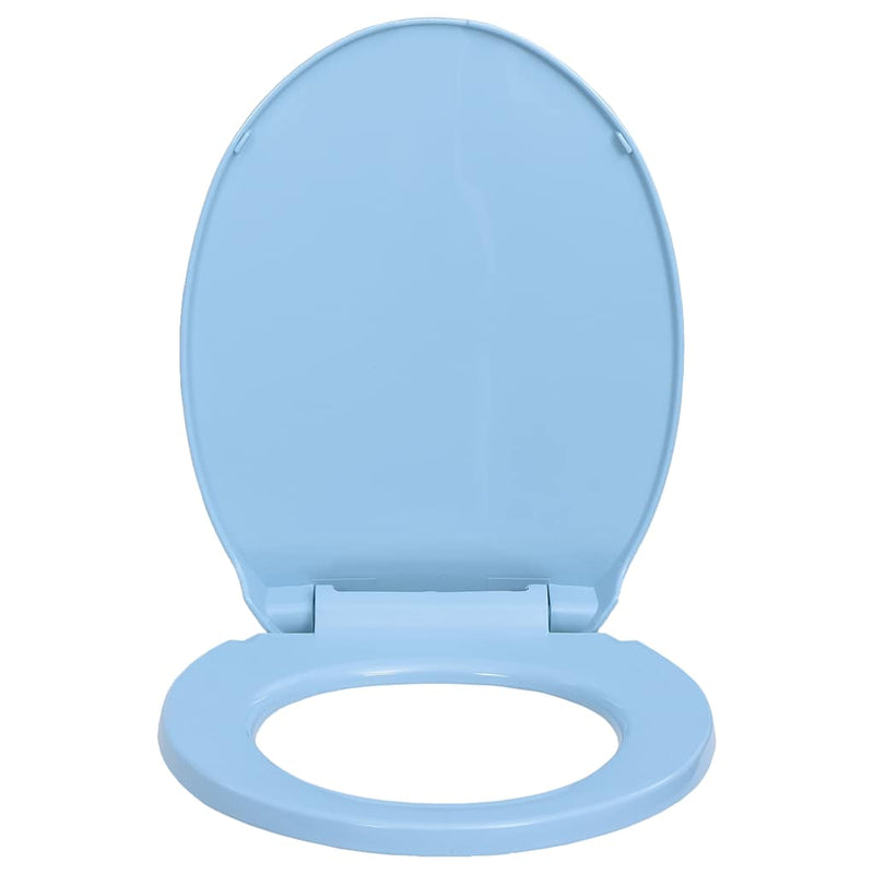 Afbeelding laden in galerijviewer, Vidaxl toiletbril soft-close en quick-release ovaal blauw
