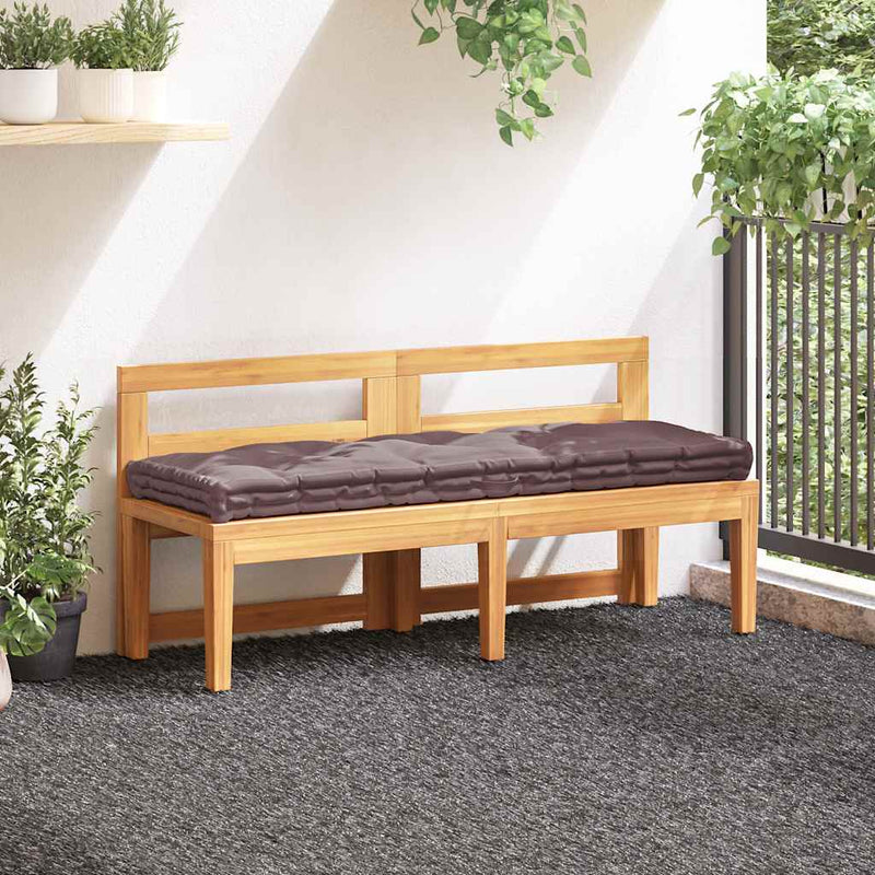 Afbeelding laden in galerijviewer, Vidaxl palletvloerkussen 120x40x7 cm katoen taupe
